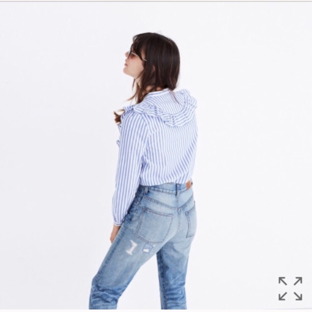 Striped button up top - Picture 4 of 8